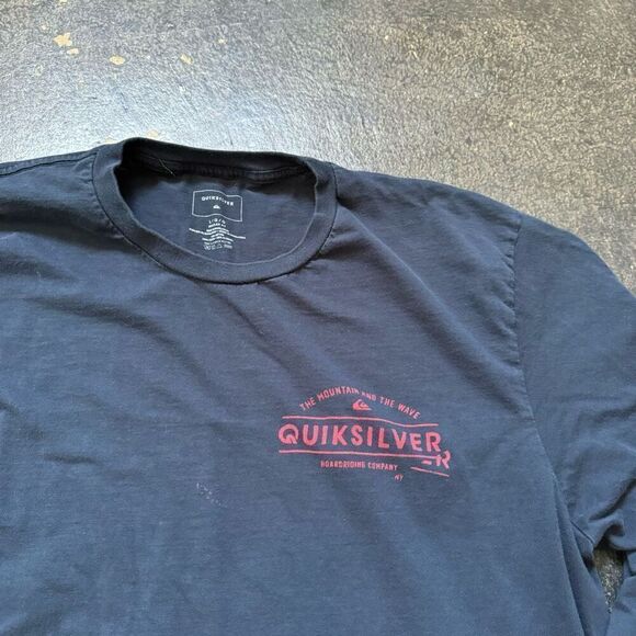 Quiksilver Long Sleeve T-Shirt Size Large Regular Fit 100% Cotton Skater Style - Picture 4 of 14